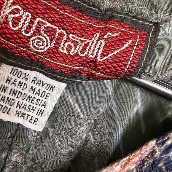 Kusnadi Top Womens Long Sleeve Button Up Fish Art Lagenlook Colorblock Handmade - Picture 4 of 12